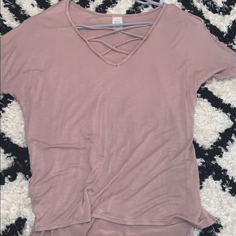 Tannish pink blouse T-shirt